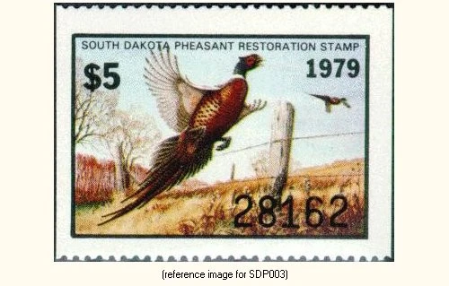 D2K SD South Dakota Pheasant 1979 $5 - Image 1 of 1