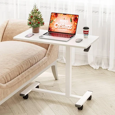 Tavolino / Scrivania regolabile con ruote DRIPEX , colore bianco - Immagine 1 di 4