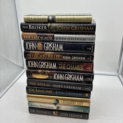 John Grisham Lot of 12 First Edition Hardcover Legal Thriller Books Excellent - Image 1 of 4