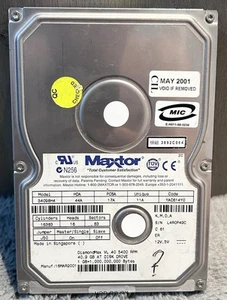 DimondMax maxtor MDL - 34098H4 S/N - L4R0P49C 40.9GB Disk Drive (UNTESTED) - Photo 1/5