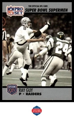 1990-91 Pro Set Super Bowl XXV Silver Anniversary Commemorative #116 Ray Guy - Image 1 of 2