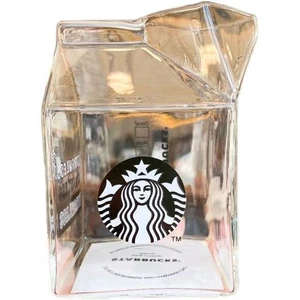 Taza de café Starbucks cartón leche vidrio moda diseño creativo forma leche 12 oz - Imagen 1 de 14