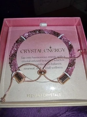 NEW Crystal Energy Pink Slide Bracelet Swarovski  - Image 1 of 4
