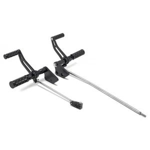 CNC Forward Control Antiskid Footpegs for HarleyDyna Low Rider Super Glide 00-17 - Picture 1 of 14