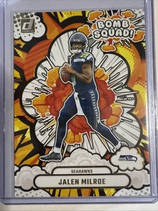 2025 Panini Donruss Jalen Milroe Bomb Squad Rookie Seattle Seahawks RC BS-JME - Picture 1 of 4