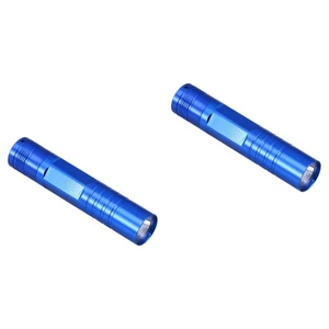 Set of 2 Mini Flashlight Flat Pocket Sized Torch Little Flashlights - Picture 1 of 12