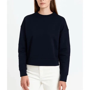 Vince $248 Womens navy blue Crew Neck Sweatshirt large NEW - Picture 1 of 10