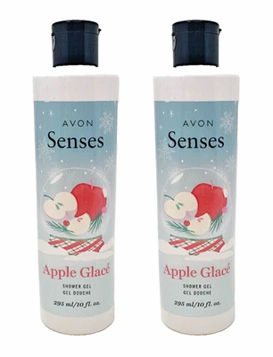 2x Avon Senses Apple Glace Shower Gel 10 oz Sealed new old stock Holiday Retired - Image 1 of 4