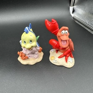 Disney Sebastian And Flounder The Little Mermaid Ceramic Porcelain Figure 3” - Picture 1 of 8