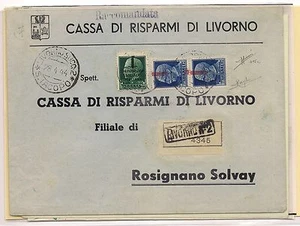 28.04.1944 Raccomandata da Livorno per Rosignano - Picture 1 of 1