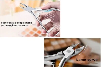 TRONCHESINA TAGLIERINA TAGLIA UNGHIE CUTICOLE ACCIAIO MANICURE PEDICURE NAIL