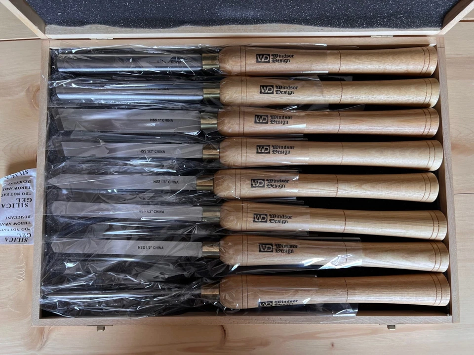 WINDSOR DESIGN LATHE CHISEL SET IN CASE (8 PC) NEW! Foto 1 de 4