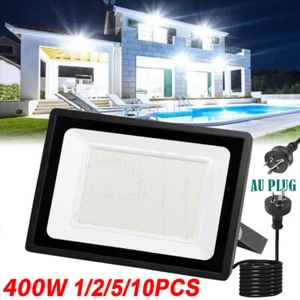220V-240V LED Floodlights Outdoor Hardwired 400W IP66 Spotlight Garden - Picture 1 of 12