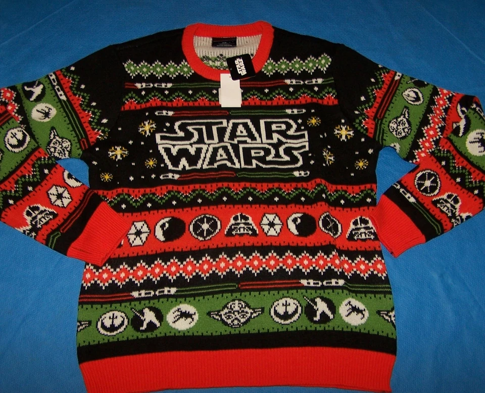 Size 2xl Mens Ugly Christmas Sweater Star Wars Darth Vader