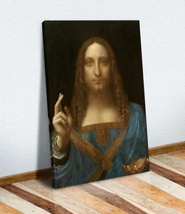 Leonardo Da Vinci Salvator Mundi CANVAS WALL ART FRAMED PRINT ARTWORK PAINTING - Picture 1 of 18