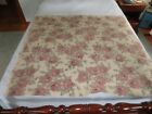 3246.  DUSTY ROSES on CREAM Home Decor Quilting COTTON FABRIC - 54" x 1 1/4 yds.