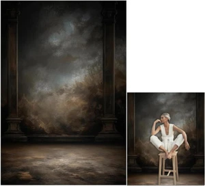 5x7ft Dark Vintage Photography Backdrops Portrait Photo Backdrop Wedding Bridal - Picture 1 of 12