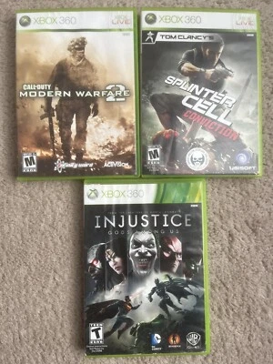 Xbox 360 Action Game Lot Injustice, Call Of Duty, Splinter Cell ,tested - Image 1 of 3