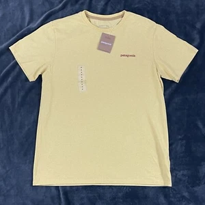Patagonia Men's Fitz Roy Icon Responsibili Tee Shirt Milled Yellow, Size Medium - Picture 1 of 16