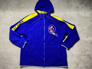 Polo Ralph Lauren Sweater Downhill Ski Skier Suicide Blue Hoodie Jacket XXL - Picture 1 of 5
