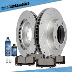 ROTORES DE TALADRO DELANTEROS ALMOHADILLAS DE CERÁMICA PARA 2005 - 2013 2014 TOYOTA TACOMA FJ CRUISER EE. UU. - Imagen 1 de 12