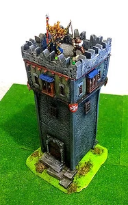 WARHAMMER WAR GAME SCENERY " BIG TOWER EMPIRE " BUILDING PRO PAINTED - Picture 1 of 1