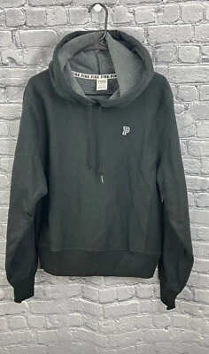 Sudadera con Capucha Victoria's Secret Rosa Negra Tejido Inverso Logo Talla Pequeña Foto 1 de 4