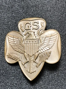 Seltenes großes, 20er Jahre Erwachsene Führer Pfadfinder Trefoil Mützenabzeichen in Bronze - Bild 1 von 12