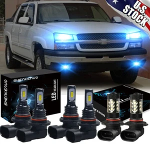 For Avalanche 2002-2005 - 6x 8000K LED Headlight Fog Light Bulbs Combo Kit - Picture 1 of 11