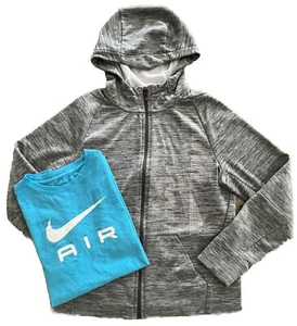 Nike Boys Zip Up Hoodie + T Shirt Just Do It Nike Air Logo XL Extra Large Youth - Picture 1 of 24