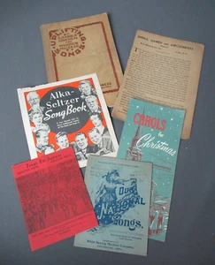 6 folletos de canciones publicitarias vintage - canciones edificantes, villancicos para Navidad 168 - Imagen 1 de 12