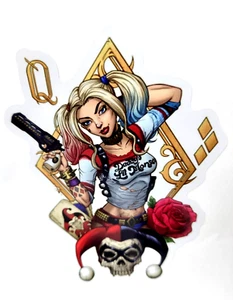 Pegatina de calcomanía de vinilo Harley Quinn de 5"" x 4"" para coche camión anime cómic - Imagen 1 de 5