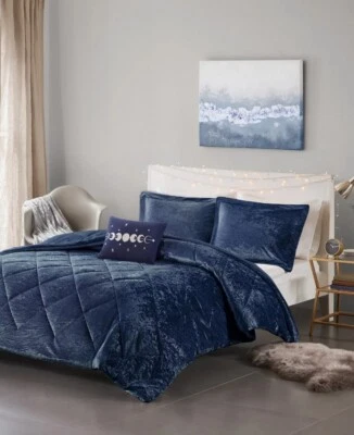 Intelligent Designs Felicia Velvet 4-Pc. Comforter Set, King/California King - Image 1 of 4