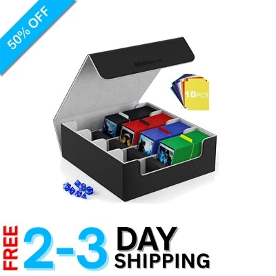 Commander Deck Box for Card Collectors - Luxury Magnetic Closure & Dividers - Image 1 of 4