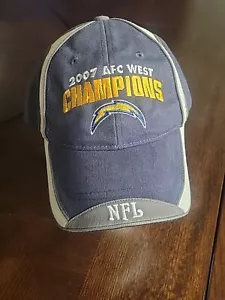 Sombrero ajustable San Diego Chargers 2007 AFC División Oeste Campeones NUEVO - Imagen 1 de 5