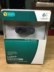 Logitech C260 Web Cam -16:9 Video & 3MP Photos, (damaged Box) - Picture 1 of 5
