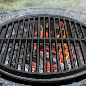 BBQ Grill Grate Cast Iron Griddle Hot Plate Camping Grid Cooking Barbecue Mesh - Picture 1 of 35