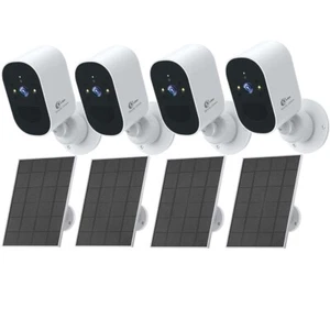 4PCS Solar Battery Camera 1080P Outdoor WiFi Security Camera System Smart Home - Picture 1 of 10