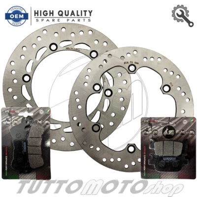 Disco freno anteriore + posteriore + pastiglie HONDA SH 300 i Abs 2007-2014 - Immagine 1 di 4