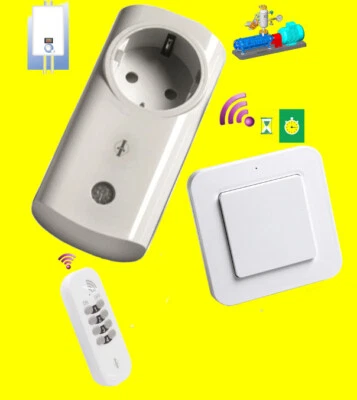 Timer-Abschaltung Funkschalter-Set Wasservorlauf Pumpe Warmwasser Heizung Licht - Bild 1 von 4