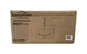 Kenroy Home Rutherford 3-Light Bronze Pendant with Taupe Shade 93638ORB - Picture 1 of 2