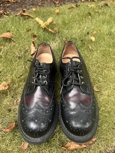 JOHN FLUEVOG Angels Michael Wingtip Brogue Men's Shoes US 10 Blk/Burgundy - Picture 1 of 16