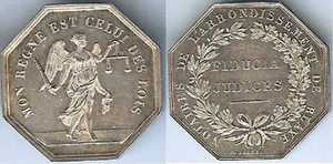 Jeton - BLAYE Notare Gironde A. BORREL d=31mm Silber 14 gr Biene - Bild 1 von 1