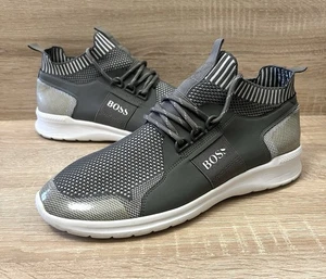 Hugo Boss Extreme Runn Trainers Men’s (UK Size 8) Grey Knit Shoes (50379300) - Picture 1 of 13