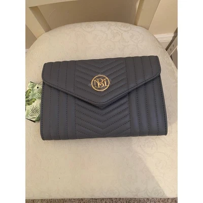 Badgley Mischka V Quilted Gray Crossbody Bag NWT  - Image 1 of 4