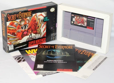 Secret of Evermore SNES Complete CIB Great Condition w/ RARE POSTER & REG CARD! - Image 1 of 4