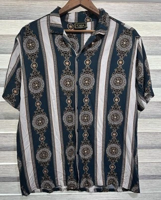 CASA Moda Luxury Couture Button Up Shirt Mens Sz Medium  Vacation Summer Casual - Image 1 of 4