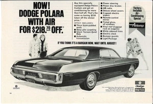1970 '71 DODGE POLARA Car Automobile Sedan Vintage Magazine Print Advertising - Picture 1 of 1