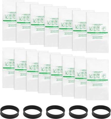 15 +5 Pack 204814 HEPA Filter Bags plus Belts, for Kirby Vacuum Bags 204811 2048 - Image 1 of 4