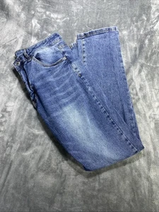 Gap Men’s 32 X 31 Boot Cut Rockaway Denim Jeans Medium Wash Whiskering - Picture 1 of 9